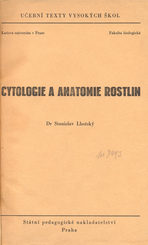 Cytologie a anatomie rostlin