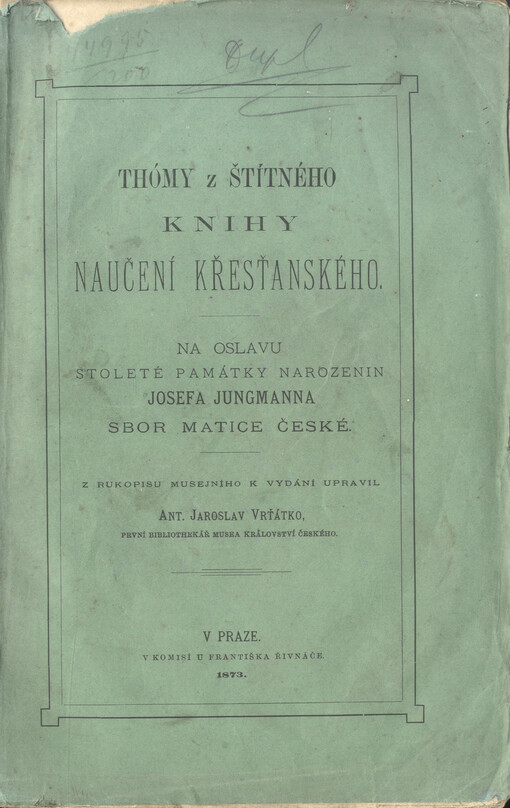Thómy z Štítného Knihy naučení křesťanského