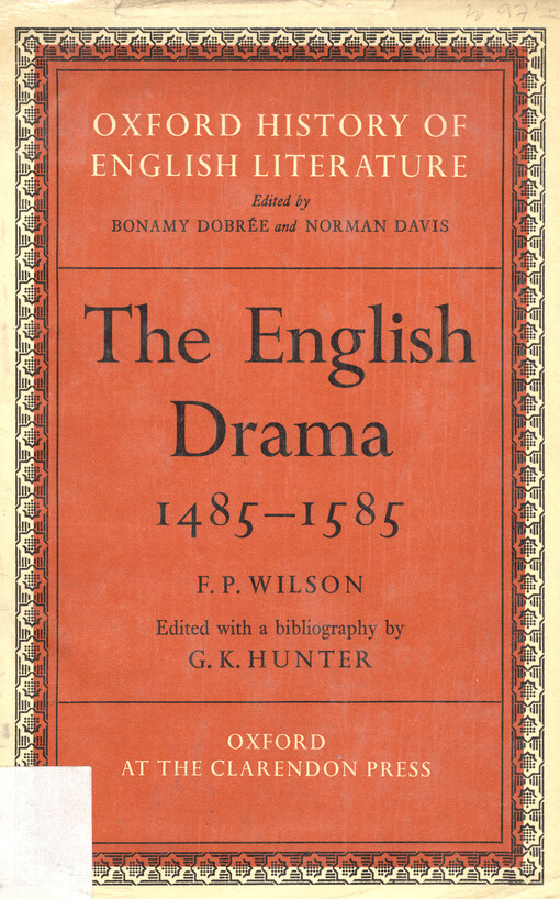 The English drama : 1485-1585