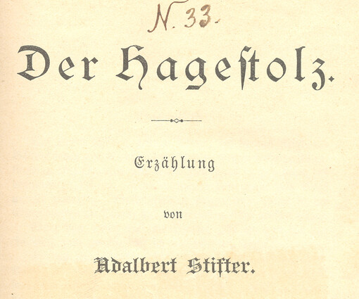 Der Hagestolz : 