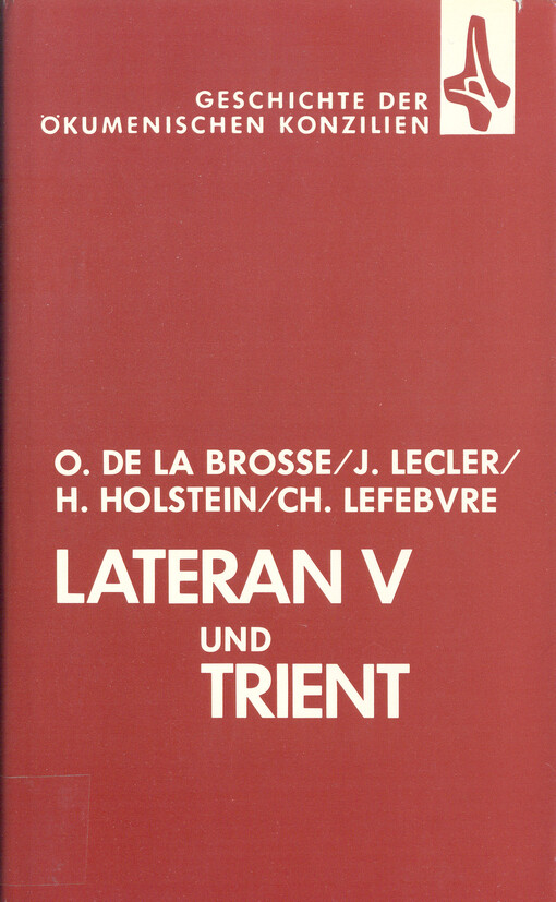 Lateran V und Trient.1. Teil