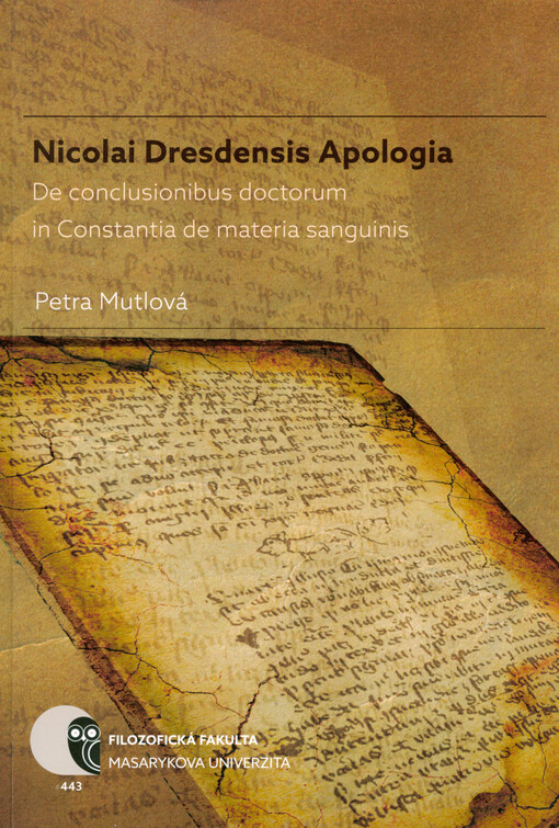 Nicolai Dresdensis Apologia : de conclusionibus doctorum in Constantia de materia sanguinis