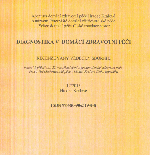 Diagnostika v domácí zdravotní péči :recenzovaný vědecký sborník