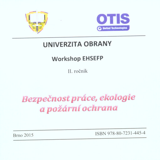 Bezpečnost práce, ekologie a požární ochrana: workshop EHSEFP : II. ročník