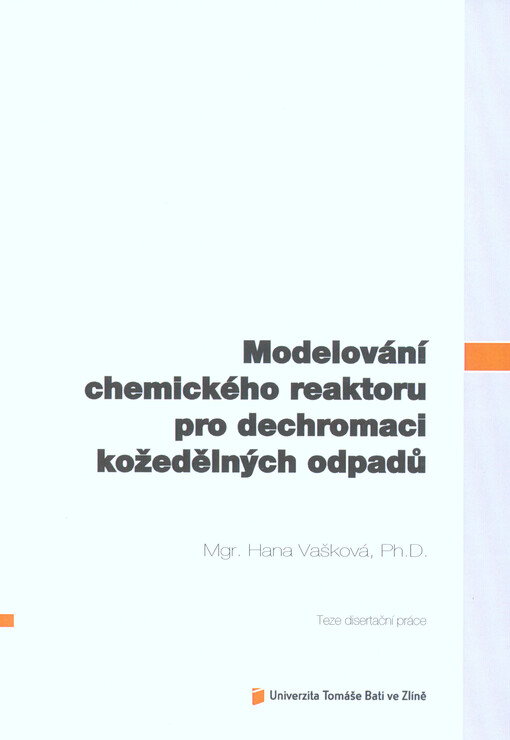 Modelování chemického reaktoru pro dechromaci kožedělných odpadů