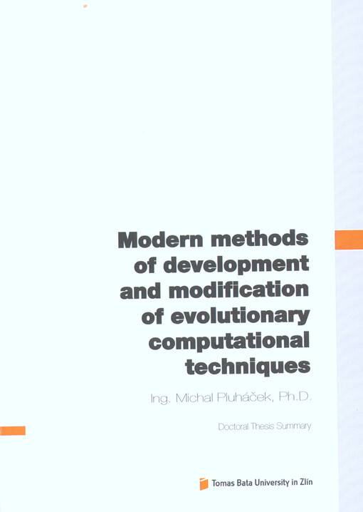 Modern methods of development and modification of evolutionary computational techniques