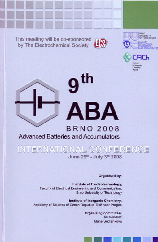 ABA : Advanced Batteries and Accumulators : international conference : Brno ...