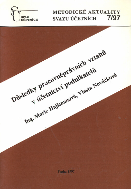 Důsledky pracovněprávních vztahů v účetnictví podnikatelů