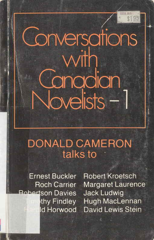 Conversations with Canadian novelists. Pt. 1