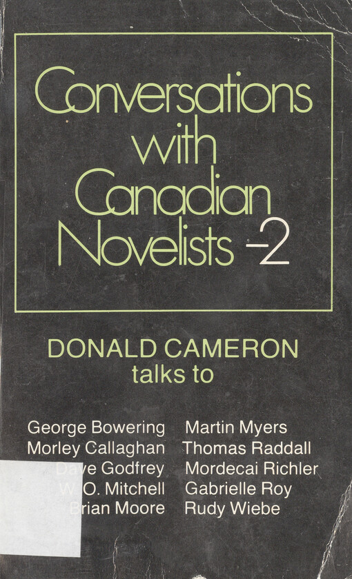 Conversations with Canadian novelists. Pt. 2