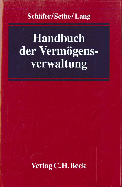 Handbuch der Vermögensverwaltung
