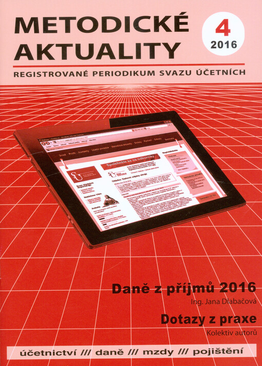 Daně z příjmů 2016