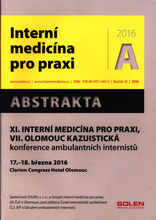 XI.interní medicína pro praxi, VII.olomoucká kazuistická konference ambulantních internistů
