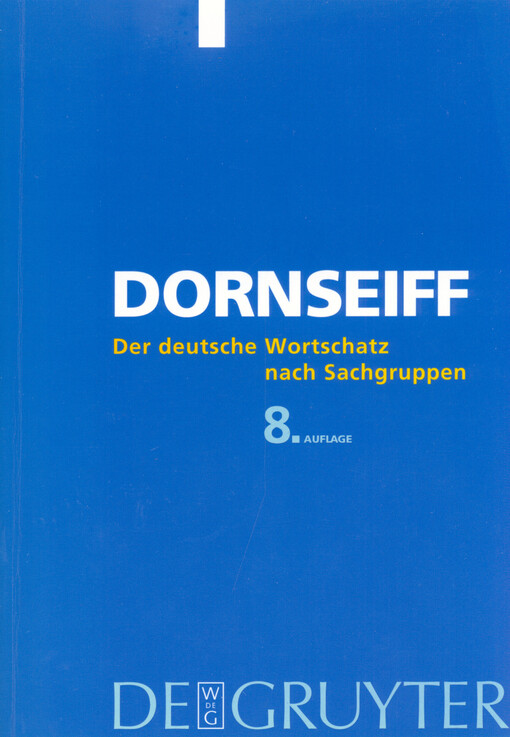 Der deutsche Wortschatz nach Sachgruppen