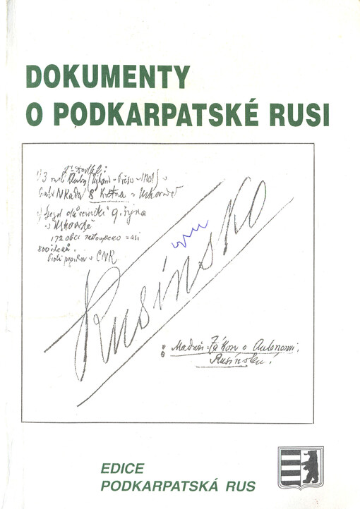Dokumenty o Podkarpatské Rusi