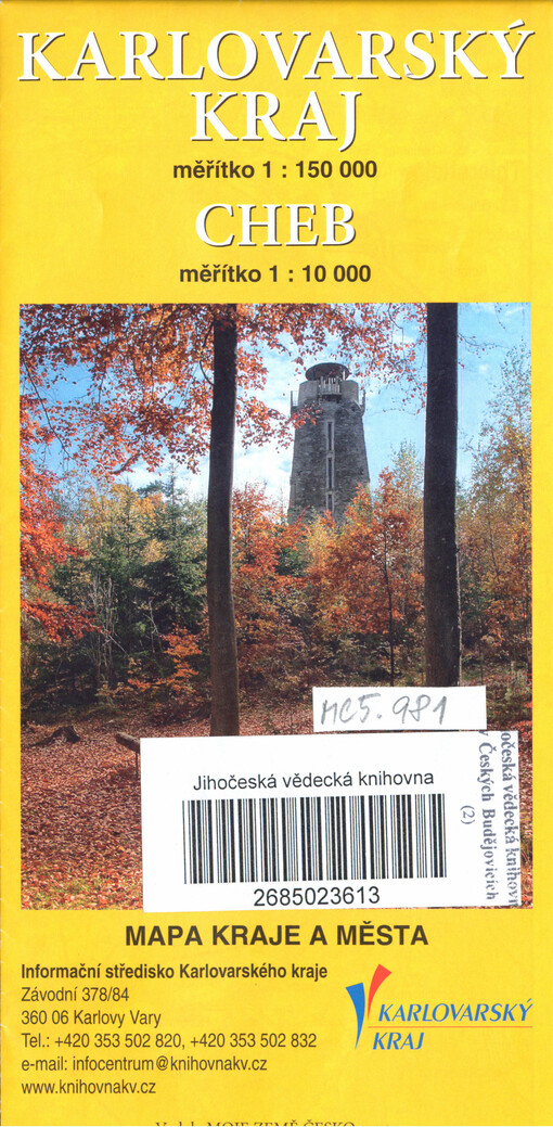 Karlovarský kraj ; Cheb : mapa kraje a města