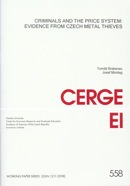 Criminals and the price system: evidence from Czech metal thieves