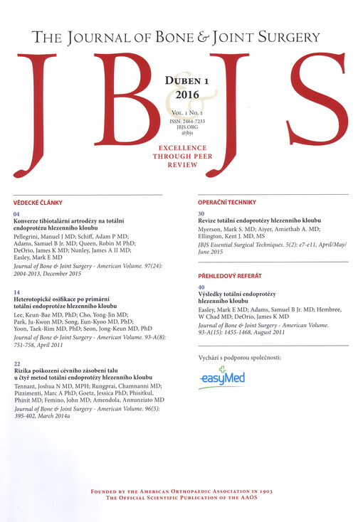 The journal of bone & joint surgery : JB & JS