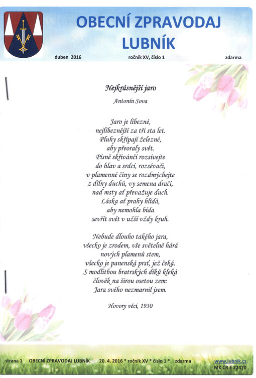 Obecní zpravodaj Lubník