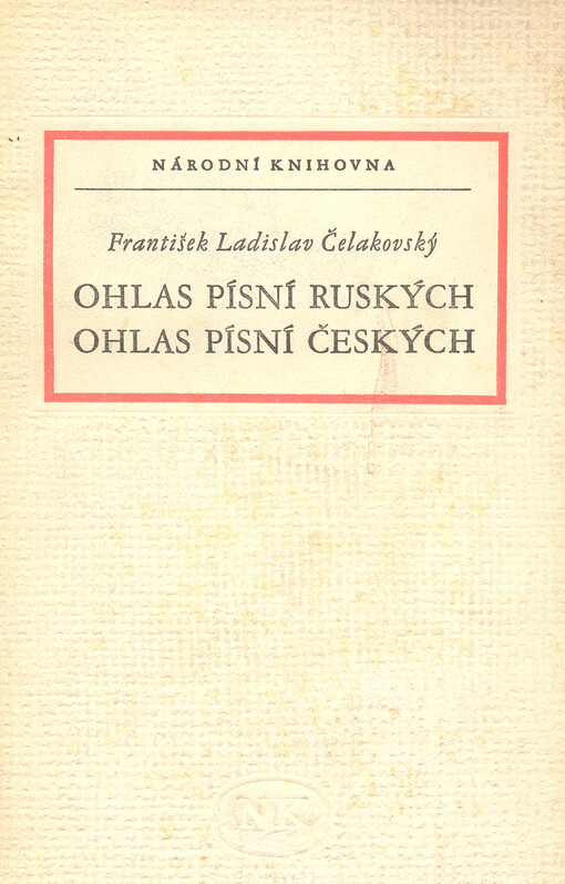 Ohlas písní ruských ;Ohlas písní českých