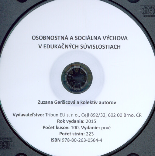Osobnostná a sociálna výchova v edukačných súvislostiach
