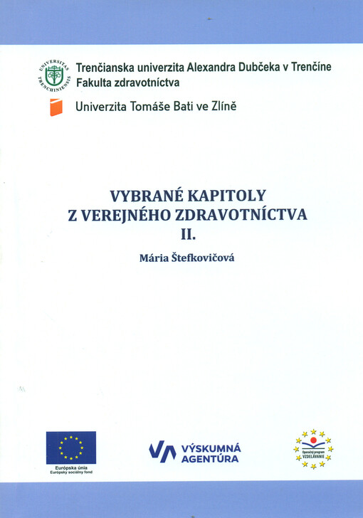 Vybrané kapitoly z verejného zdravotníctva II.