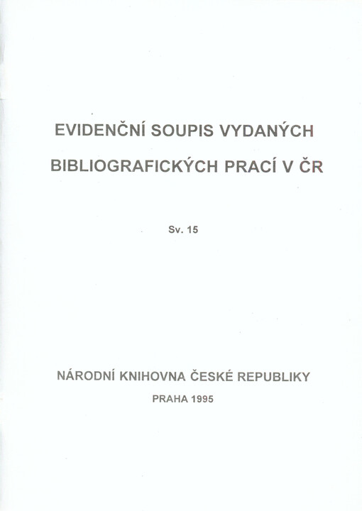 Evidenční soupis vydaných bibliografických prací v ČR