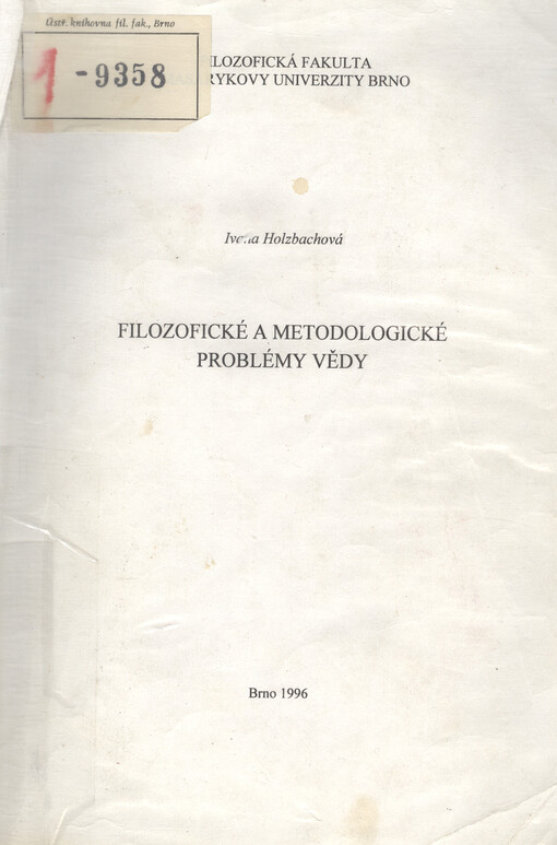 Filozofické a metodologické problémy vědy