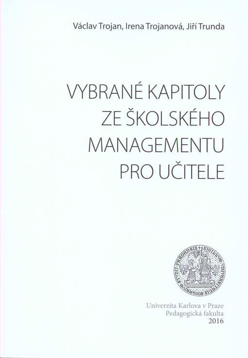Vybrané kapitoly ze školského managementu pro učitele