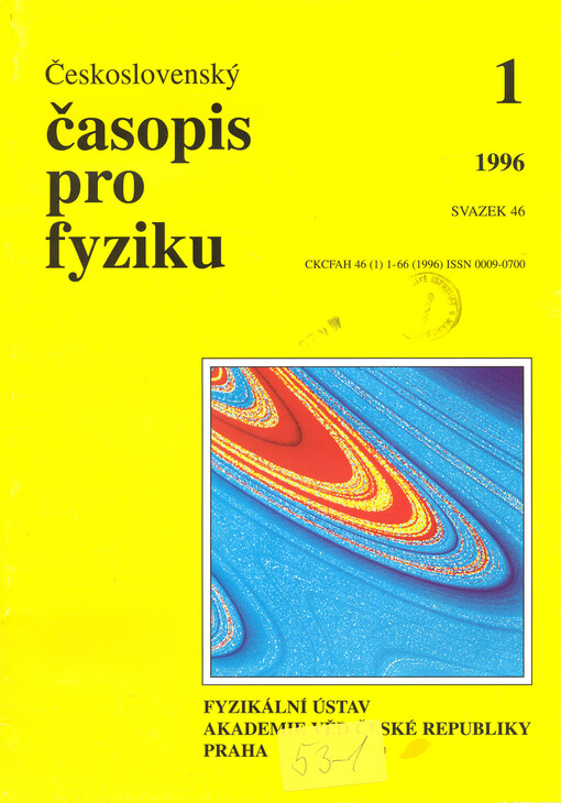 Československý časopis pro fyziku = Czechoslovak Journal of Physics