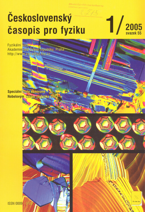 Československý časopis pro fyziku = Czechoslovak Journal of Physics