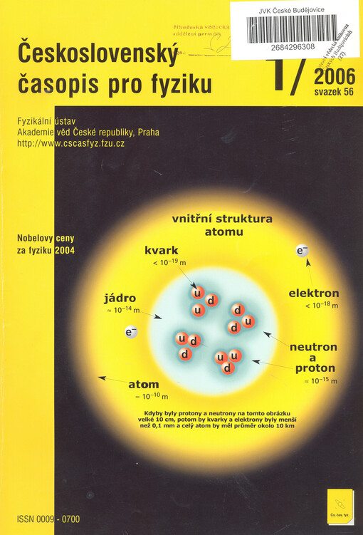 Československý časopis pro fyziku = Czechoslovak Journal of Physics