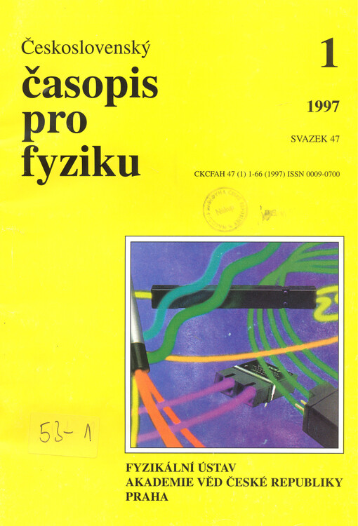 Československý časopis pro fyziku = Czechoslovak Journal of Physics