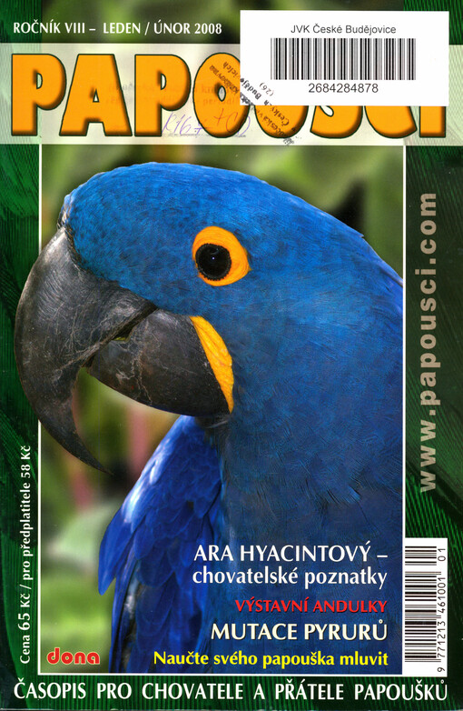 Papoušci : časopis pro chovatele a přátele papoušků
