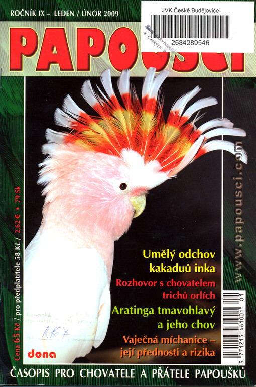 Papoušci : časopis pro chovatele a přátele papoušků
