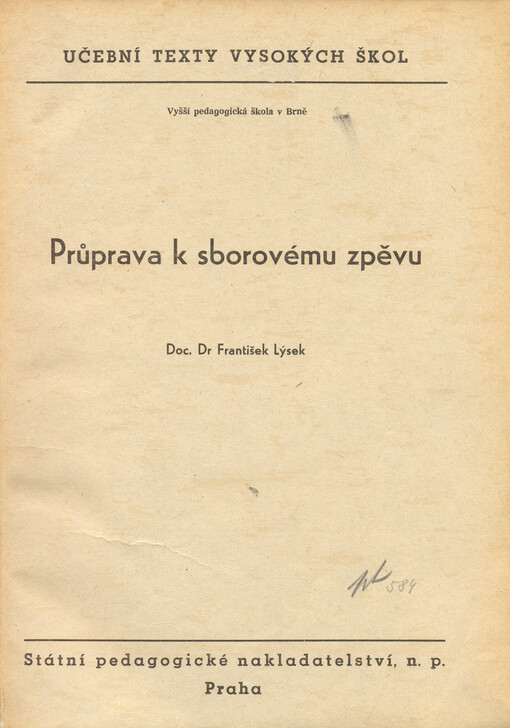 Průprava k sborovému zpěvu