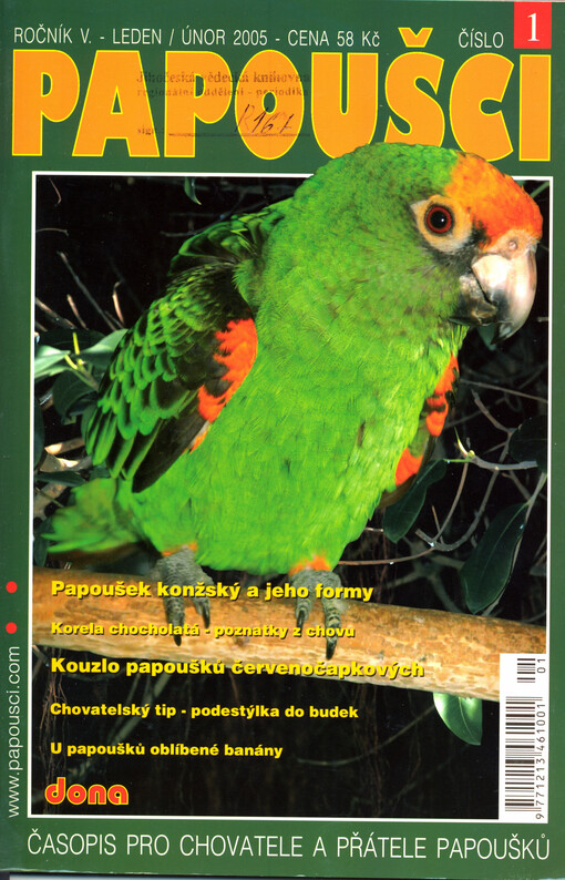 Papoušci : časopis pro chovatele a přátele papoušků
