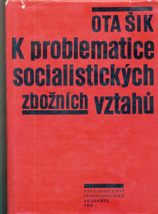 K problematice socialistických zbožních vztahů