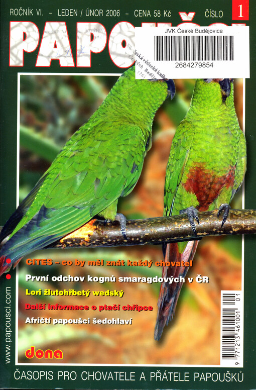 Papoušci : časopis pro chovatele a přátele papoušků