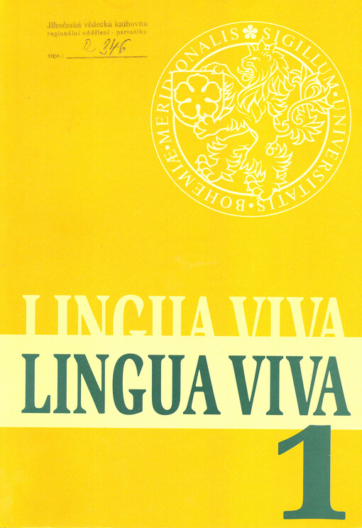 Lingua Viva : odborný časopis pro teorii a praxi vyučování cizím jazykům a češtině jako cizímu jazyku