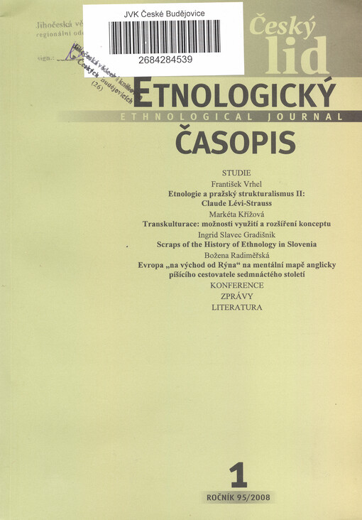 Český lid : sborník věnovaný studiu lidu českého v Čechách, na Moravě, ve Slezsku a na Slovensku