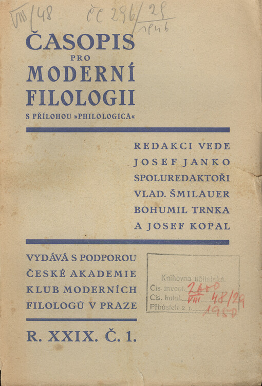 Časopis pro moderní filologii