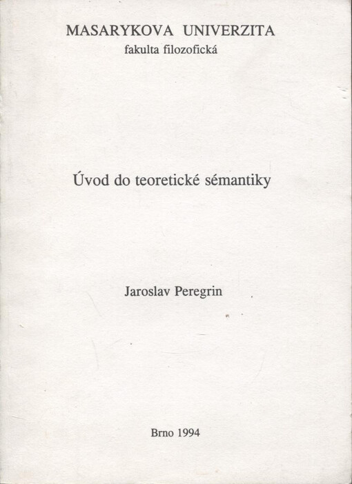 Úvod do teoretické sémantiky