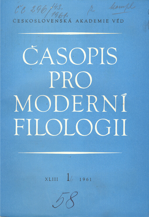 Časopis pro moderní filologii