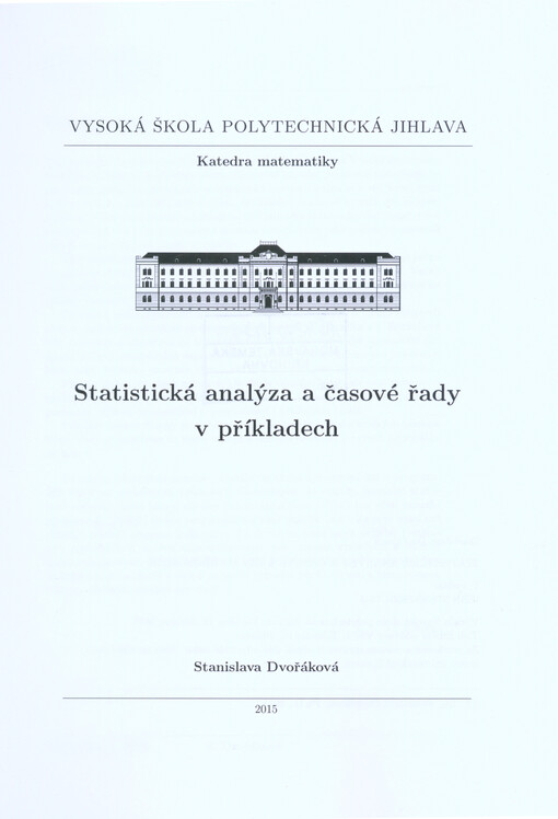 Statistická analýza a časové řady v příkladech