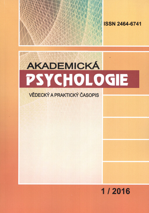 Akademická psychologie : vědecký a praktický časopis = Academic psychology : scientific and practical journal