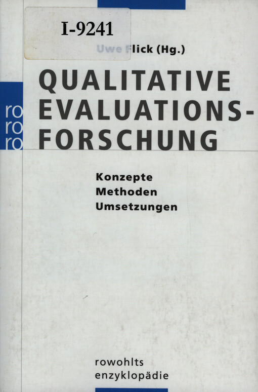 Qualitative Evaluationsforschung : Konzepte - Methoden - Umsetzung