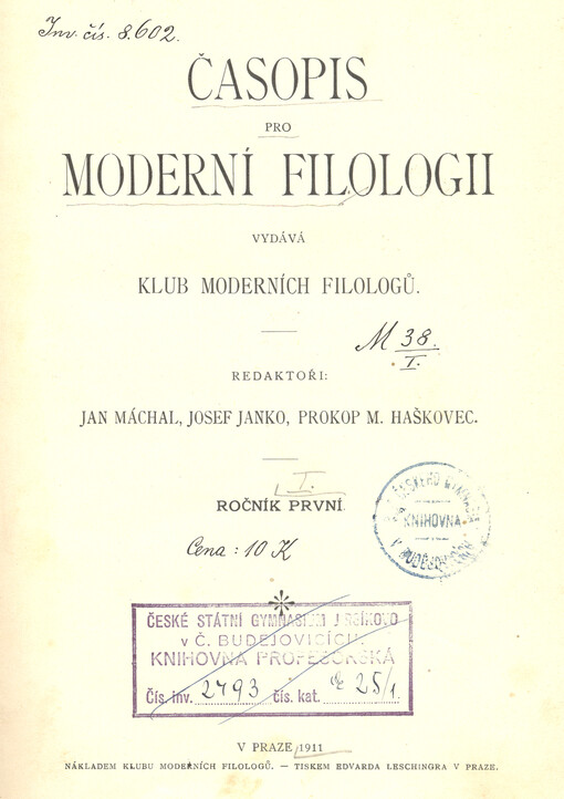 Časopis pro moderní filologii