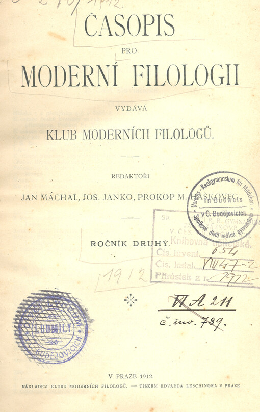 Časopis pro moderní filologii