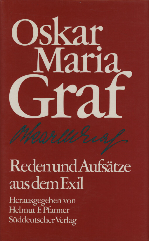 Reden und Aufsätze aus dem Exil